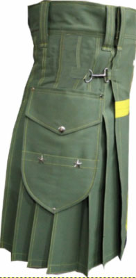 Olive Cross Utility Kilt - Image 2