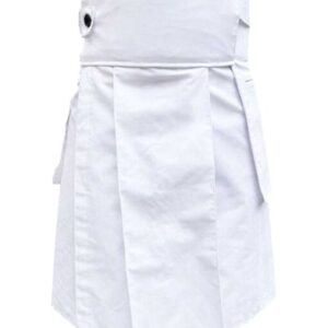 White Modern Utility Kilt