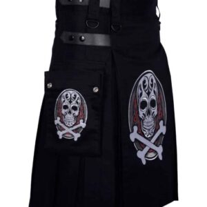 Punk Rock Skull Kilt