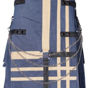 Blue Cotton Utility Kilt